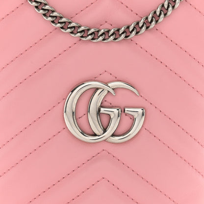 Gucci Calfskin Matelasse Mini GG Marmont 2.0 Bucket Bag Wild Rose 8 of 10