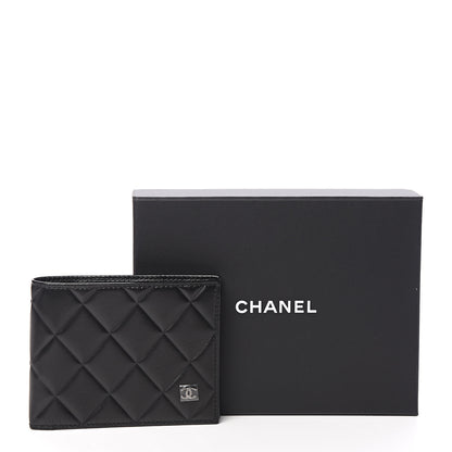 Chanel Calfskin Quilted Mens Small Pour Monsieur Wallet Black 8 of 8