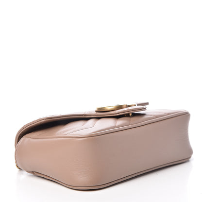 Gucci Calfskin Matelasse Super Mini GG Marmont Shoulder Bag Porcelain Rose 4 of 9