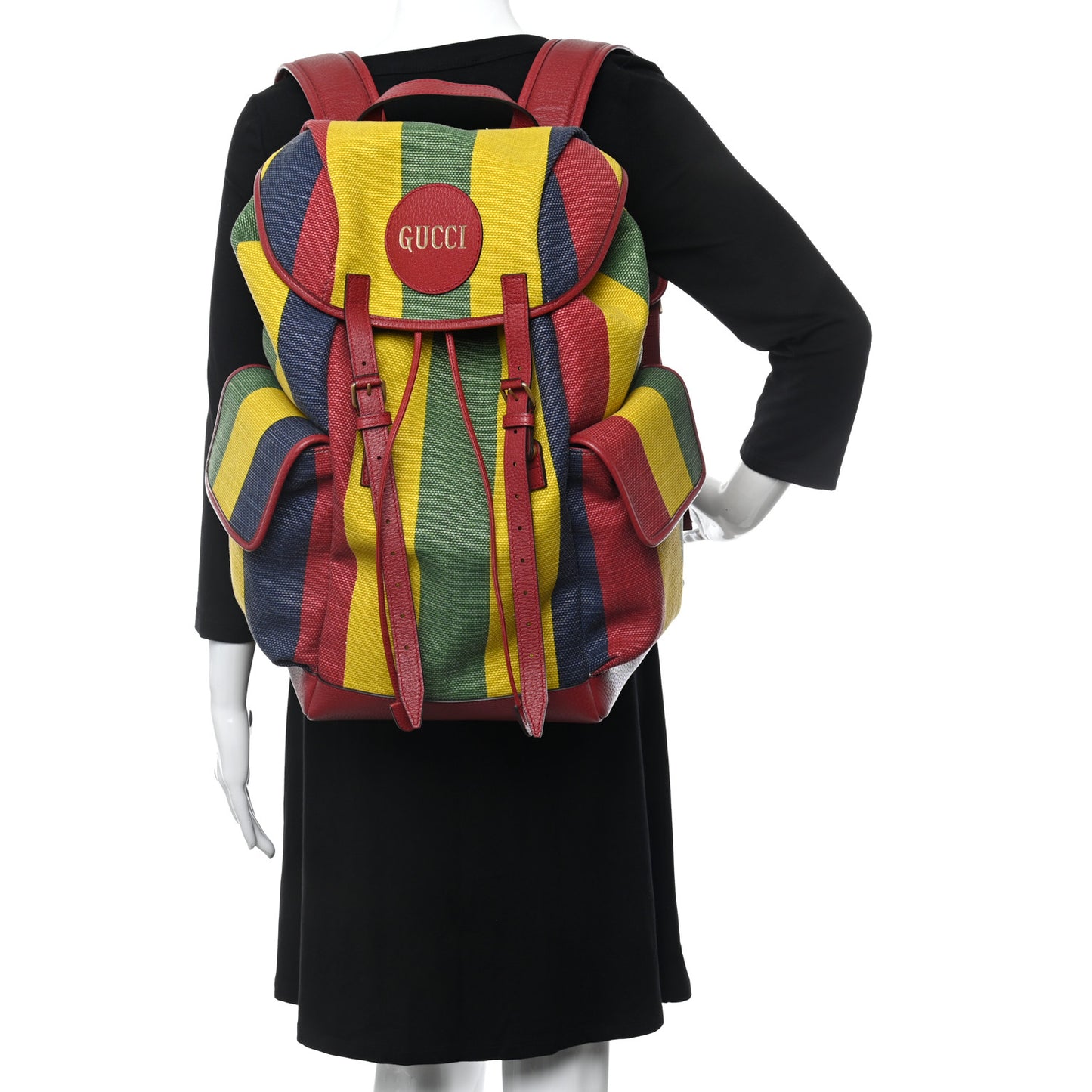 Canvas Marley Stripe Script Logo Gucci 100 Backpack Multicolor