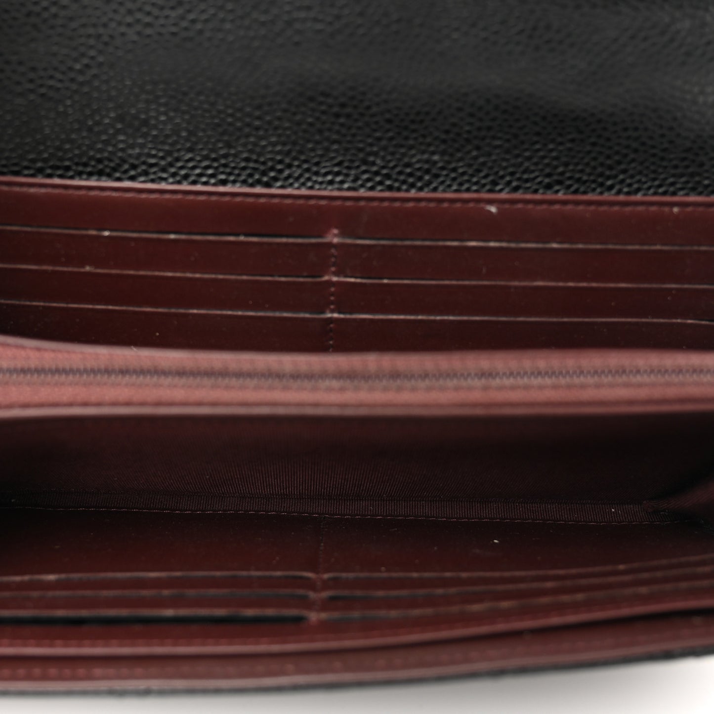 Caviar Quilted Large Flap Wallet Black