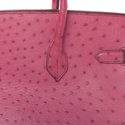 Hermes Ostrich Birkin 35 Fuchsia 31 of 36