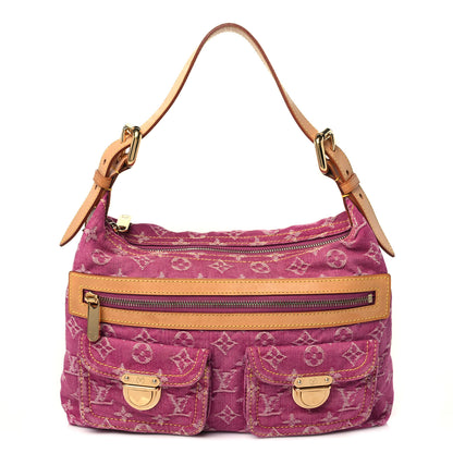 Louis Vuitton Denim Baggy PM Fuchsia 1 of 8