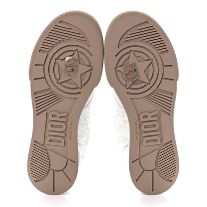 Christian Dior Calfskin Oblique Laser Perforated Dior One Low Sneakers 39.5 Off White Nude 5 of 9