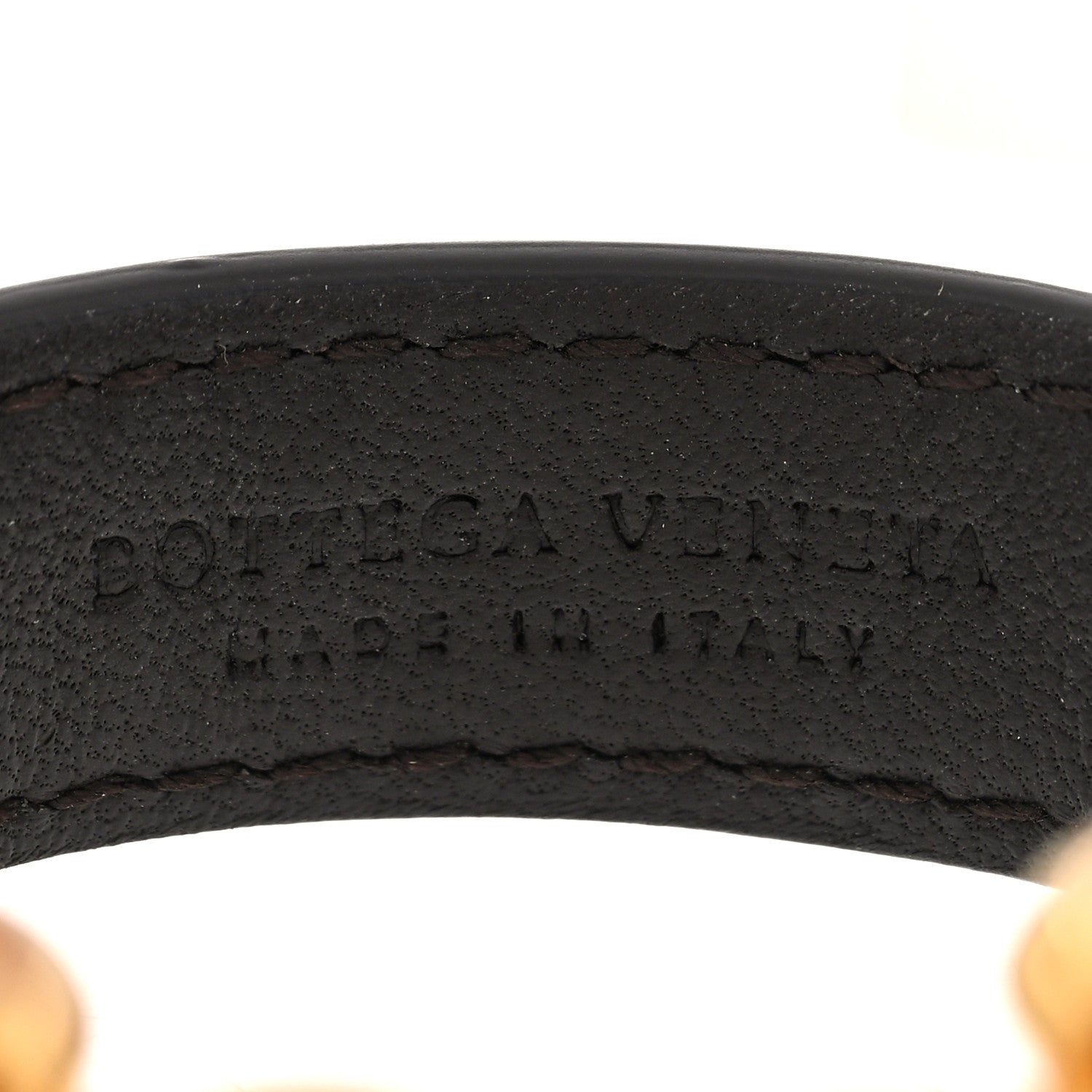 Bottega Veneta Calfskin Metal Knot Wrap Bracelet Fondant Gold 4 of 5