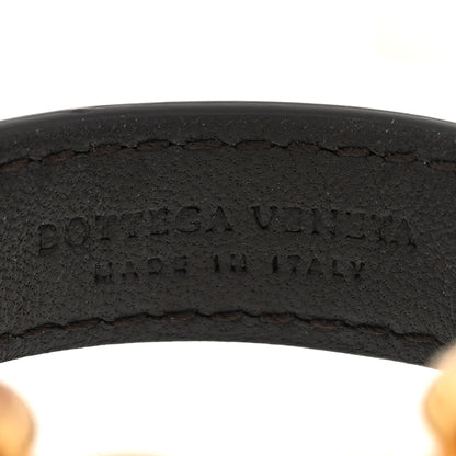Bottega Veneta Calfskin Metal Knot Wrap Bracelet Fondant Gold 4 of 5