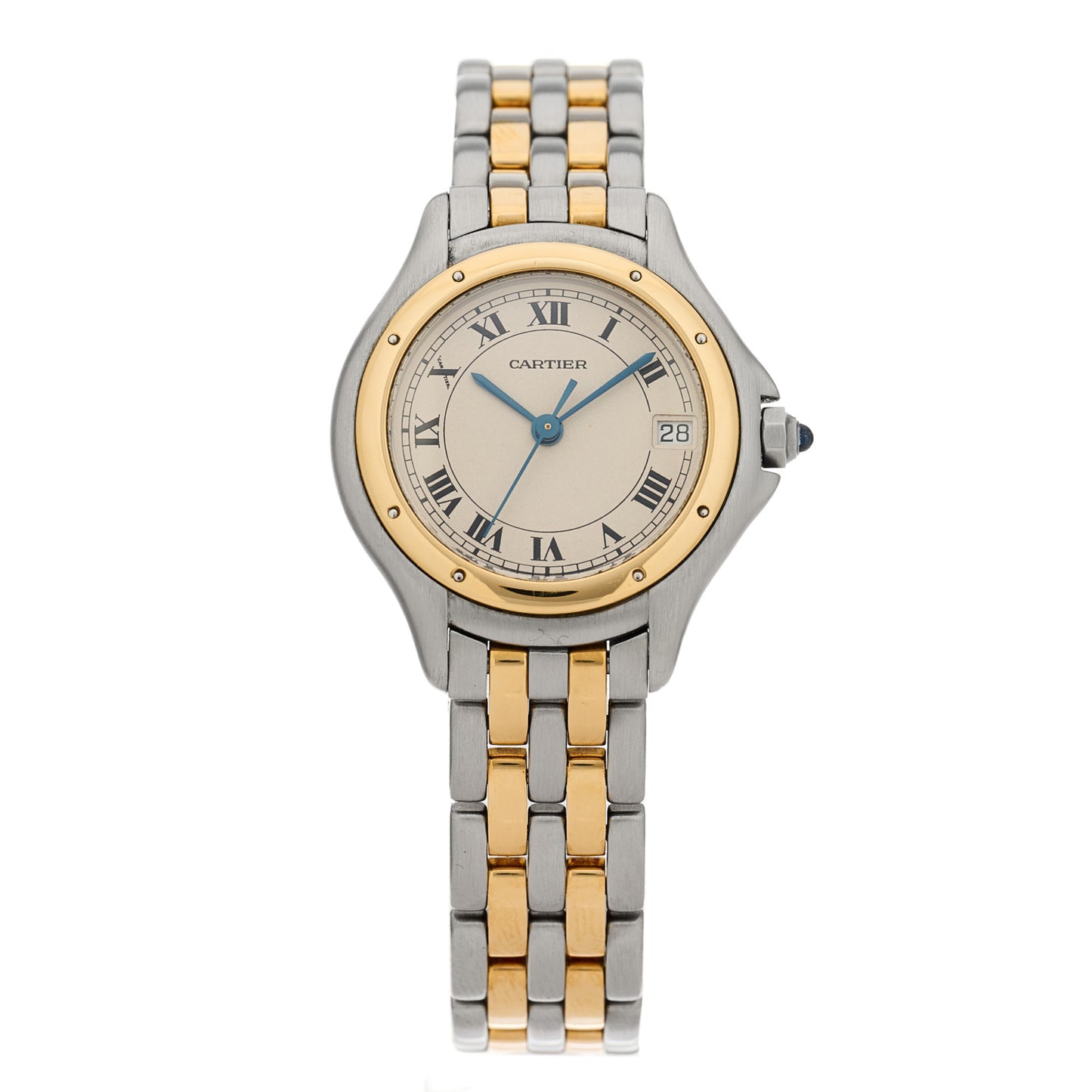 Stainless Steel 18K Yellow Gold 26mm Cougar Quartz Watch