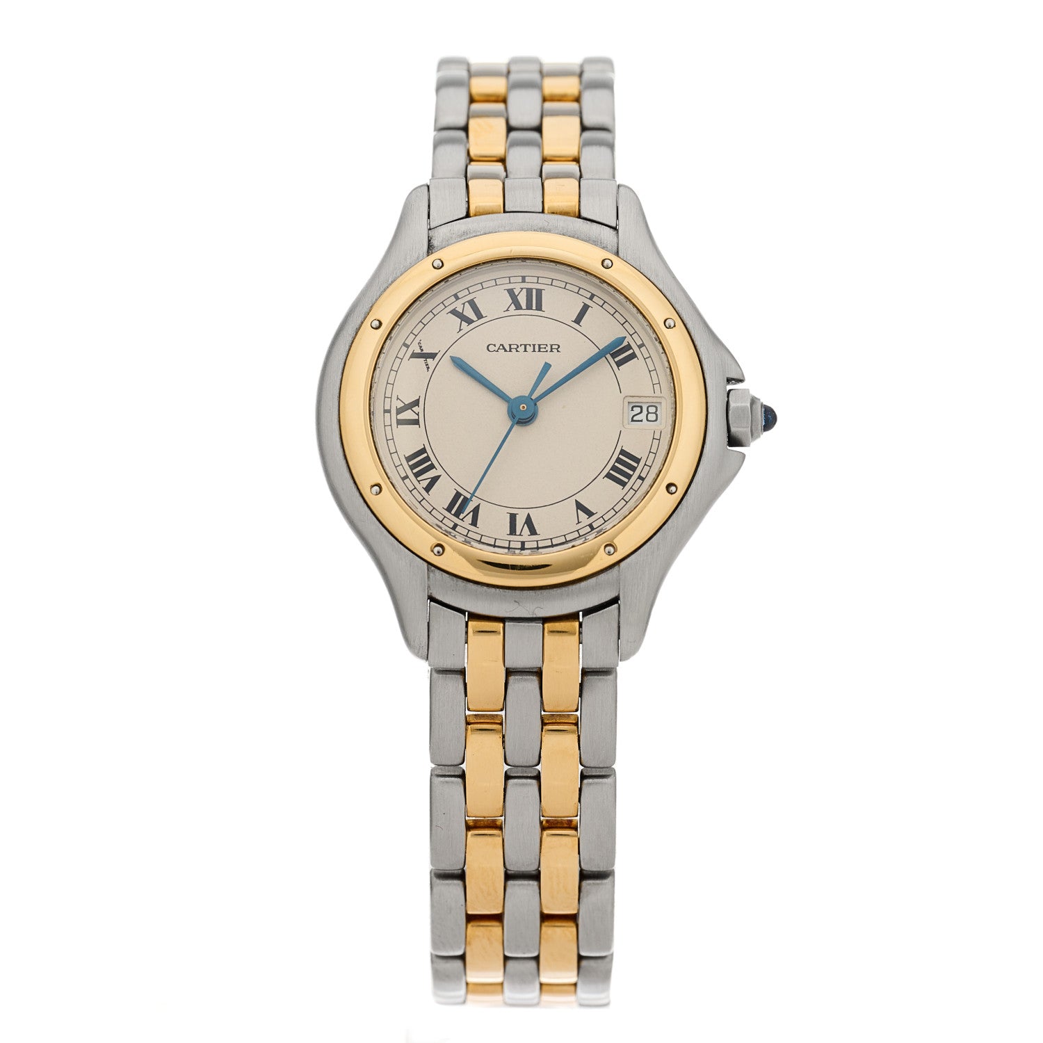 Cartier Stainless Steel 18K Yellow Gold 26mm Cougar Quartz Watch 1 of 4