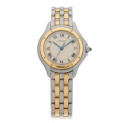 Cartier Stainless Steel 18K Yellow Gold 26mm Cougar Quartz Watch 1 of 4