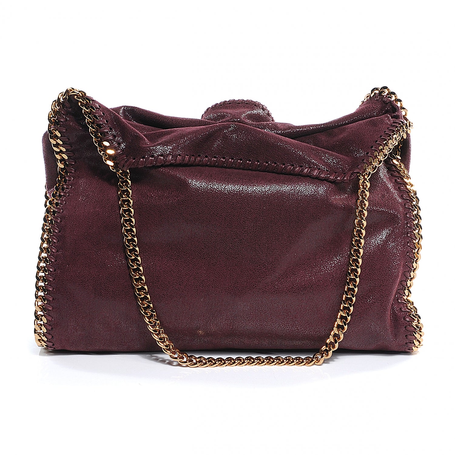 Stella McCartney Faux Leather Shaggy Deer Falabella Small Plum 6 of 7
