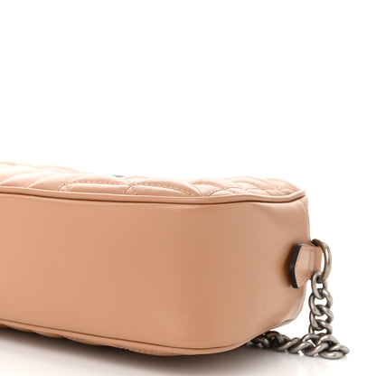 Gucci Calfskin Matelasse Aria Small GG Marmont Chain Shoulder Bag Camelia 10 of 10