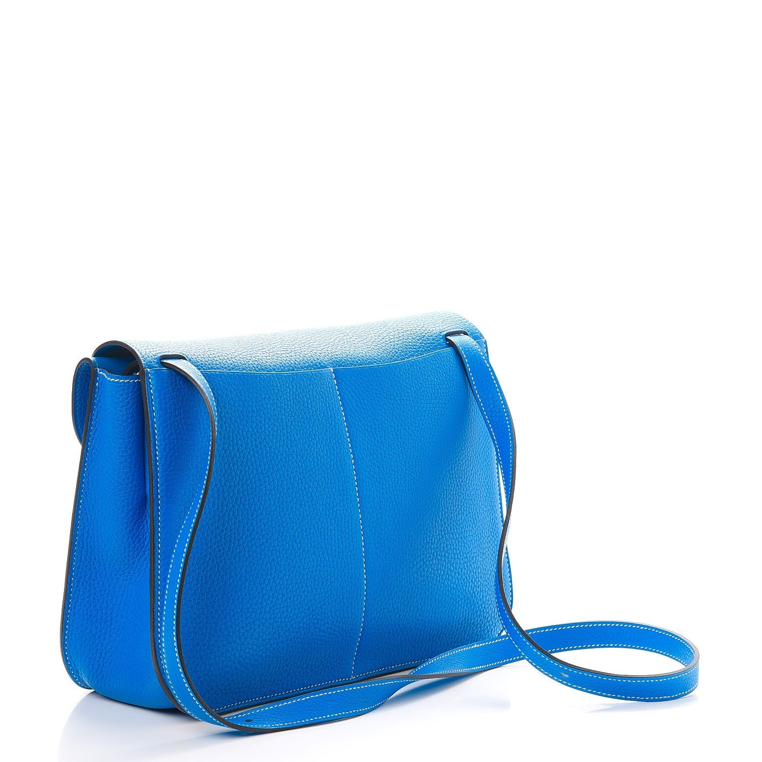 Hermes Taurillon Clemence Halzan 31 GM Bleu Hydra 4 of 8