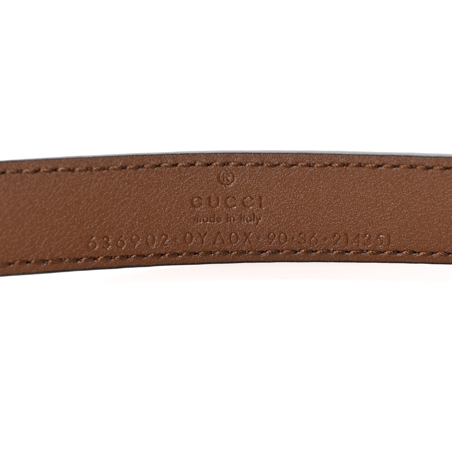 Gucci Calfskin Interlocking G Buckle Belt 90 36 Brown Sugar 6 of 6