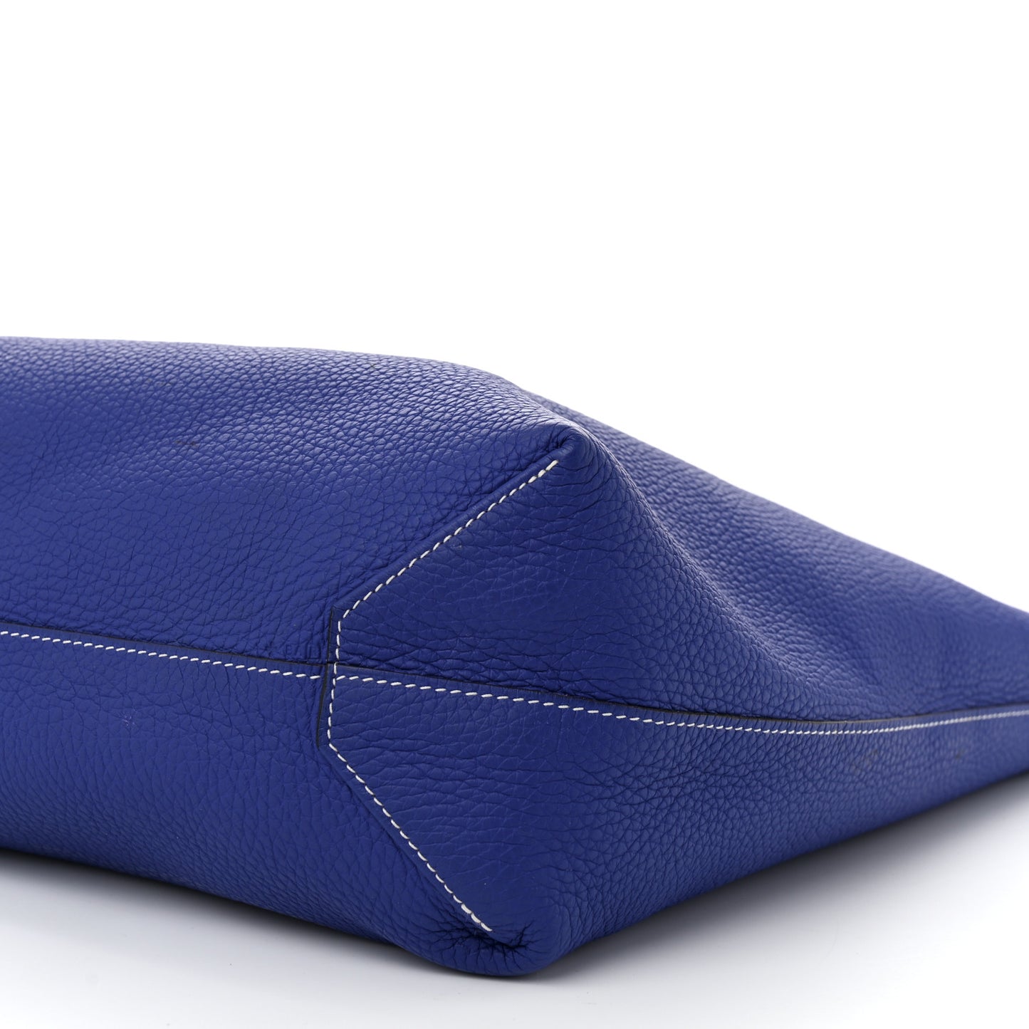 Taurillon Clemence Double Sens 45 Reversible Tote Graphite Bleu Electrique