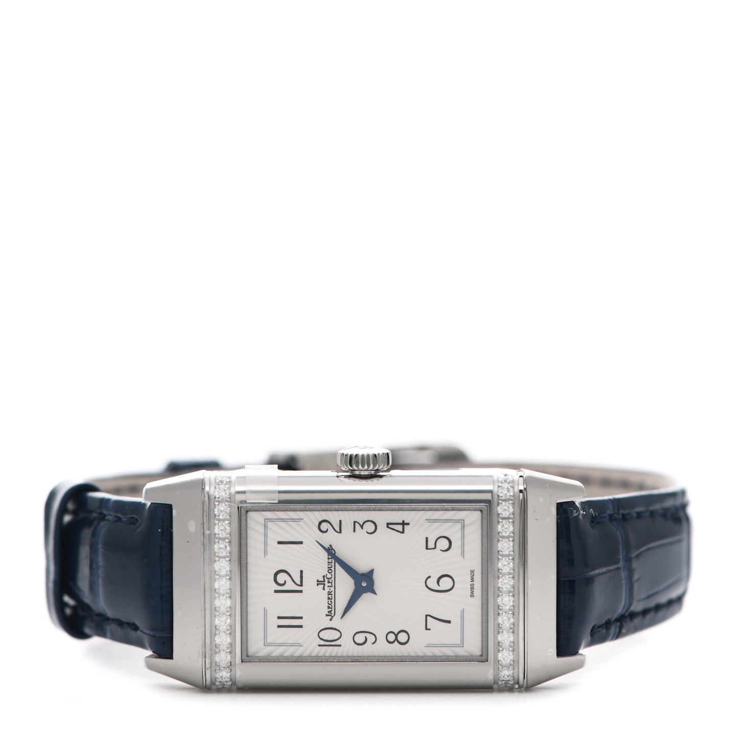 Stainless Steel Alligator Diamond 20mm Reverso One MonoFace Quartz Watch Q3288420