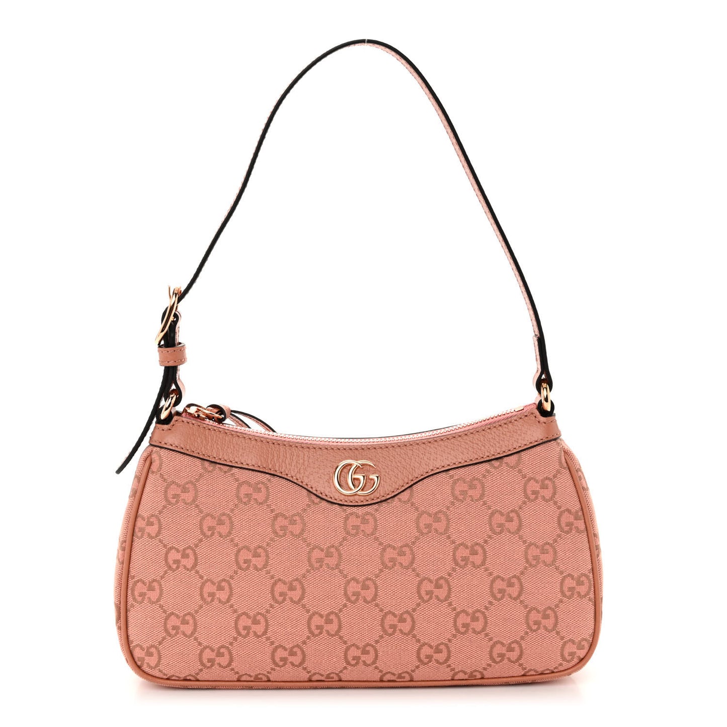 Monogram Textured Dollar Calfskin Small Ophidia Hobo Cloche Rose Pink