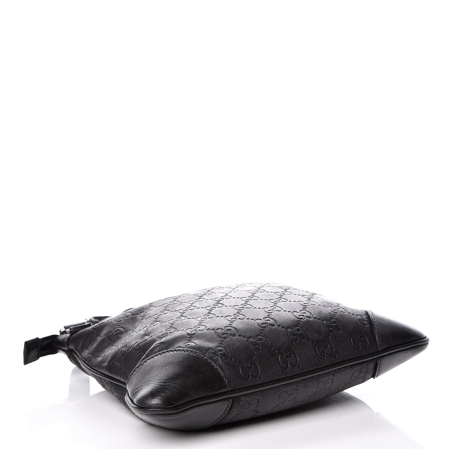 Gucci Guccissima Small Flat Messenger Bag Black 4 of 14