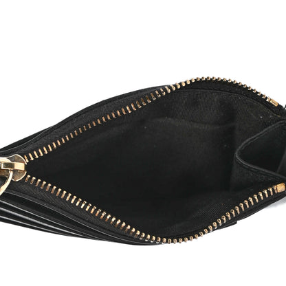 Valentino Garavani Vitello Rockstud Coin Case Card Holder Black 5 of 7