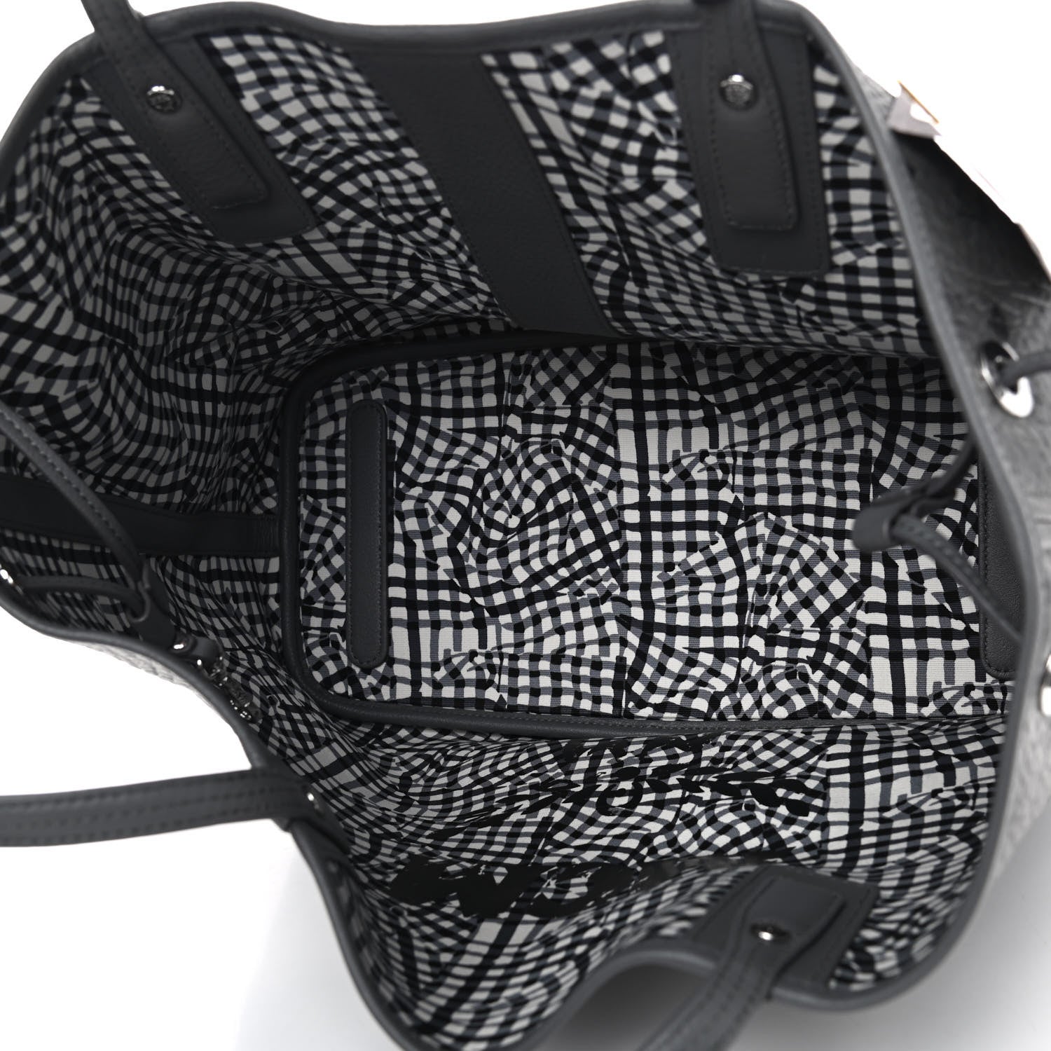 MCM Visetos Medium Reversible Shopper Tote Phantom Grey 6 of 8