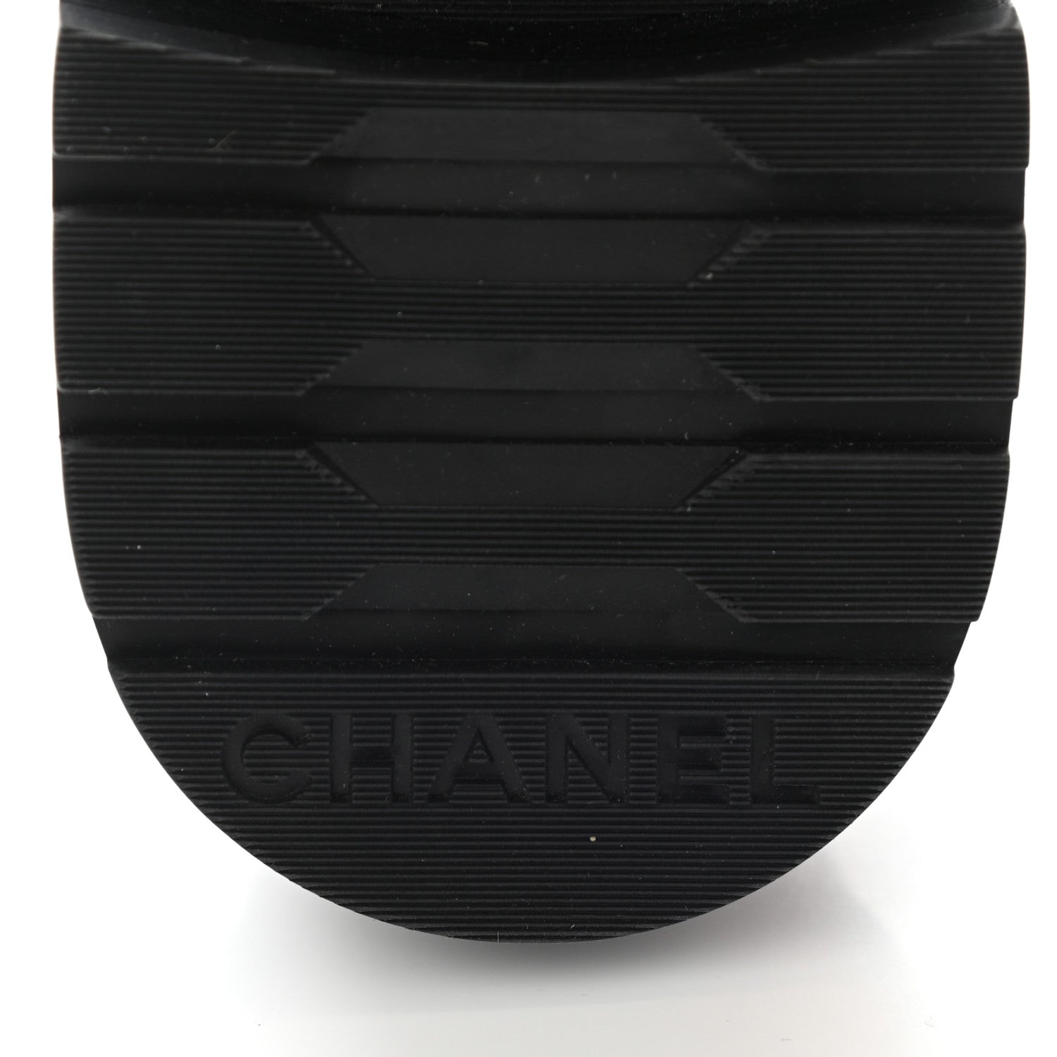 Chanel Lambskin Calfskin Quilted Lace Up Combat Boots 37.5 Beige Black 9 of 14