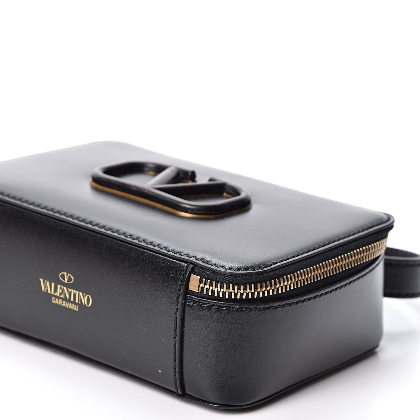 Smooth Calfskin VSling Crossbody Bag Black