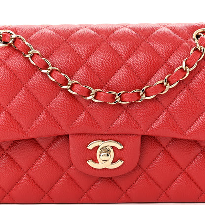 Chanel Caviar Quilted Medium Double Flap Red 8 of 11
