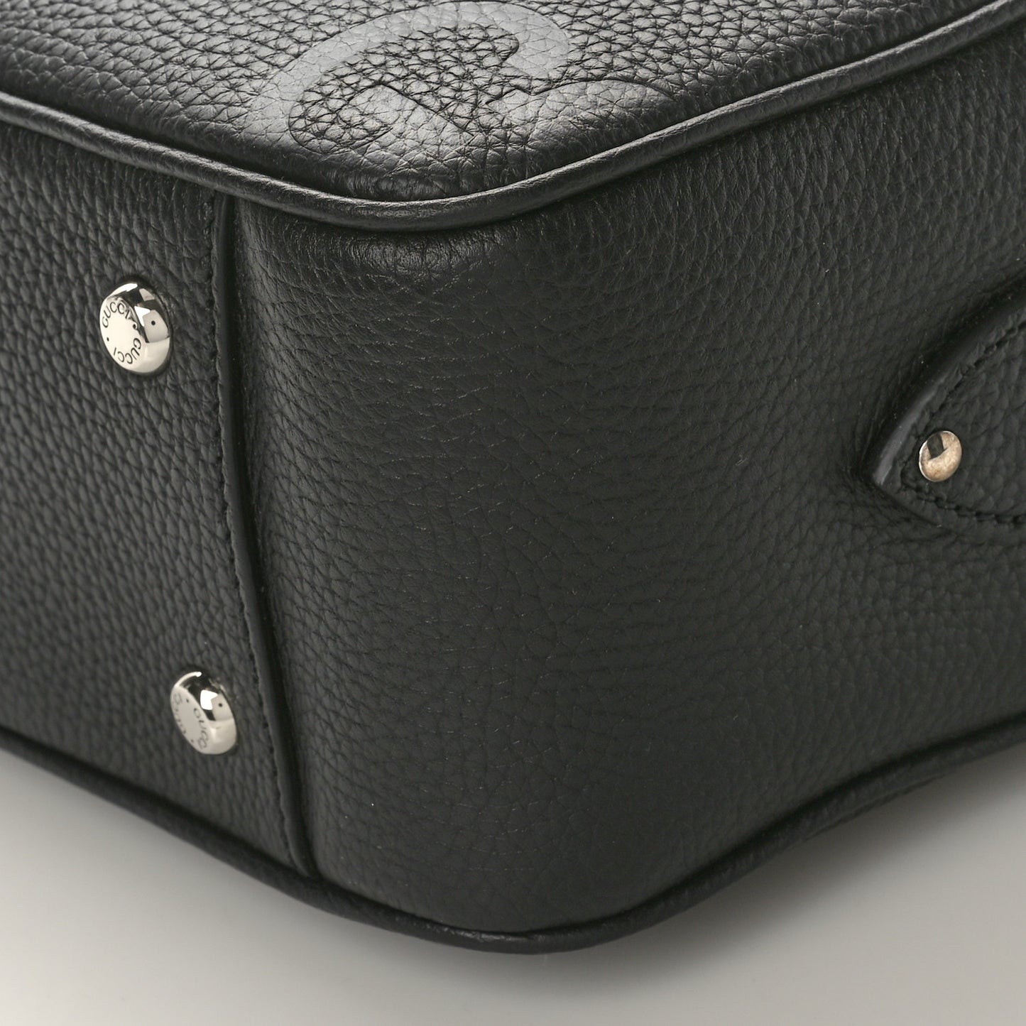 Piuma Calfskin Jumbo GG Embossed Medium Messenger Bag Black