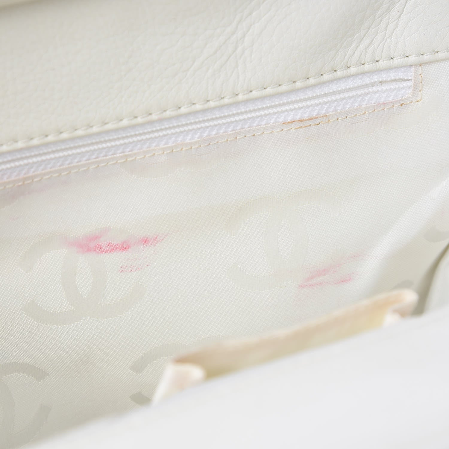 Chanel Calfskin Multicolor Stitch Tote White 9 of 11