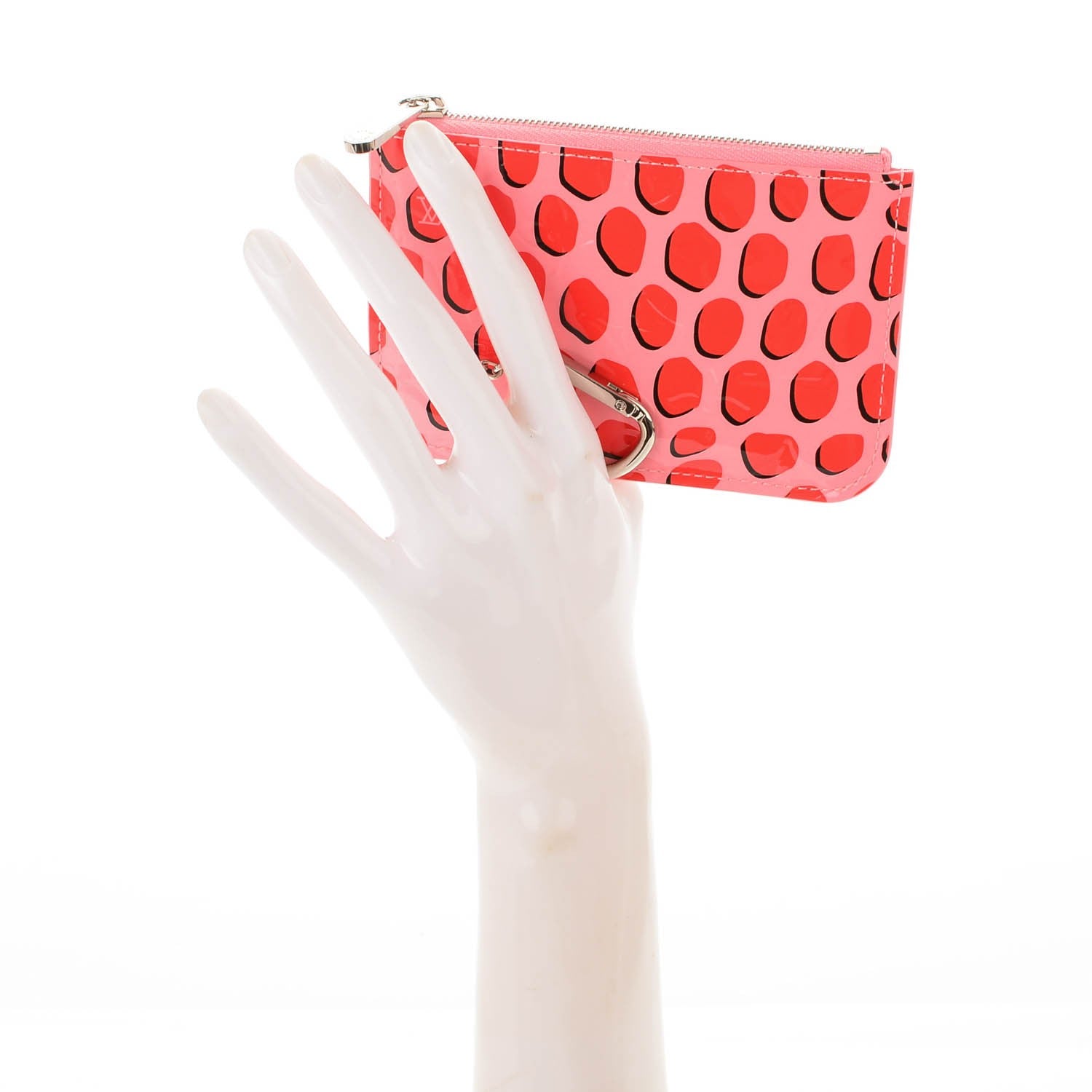 Louis Vuitton Vernis Jungle Dots Key Pouch Sugar Pink Poppy 2 of 7