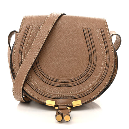 Chloe Calfskin Mini Marcie Round Crossbody Bag Nut 1 of 15