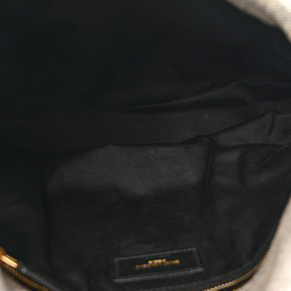 Saint Laurent Denim Quilted Medium Loulou Puffer Monogram Chain Satchel Rodeo Blue 5 of 11