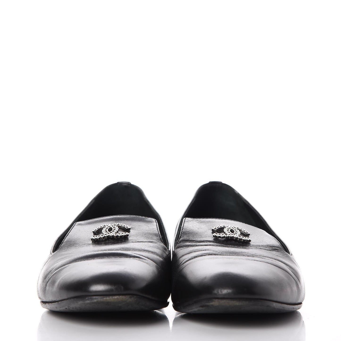 Lambskin CC Loafers 36.5 Black