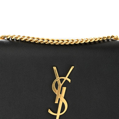 Saint Laurent Grain De Poudre Small Classic Monogram Kate Tassel Satchel Black 8 of 11