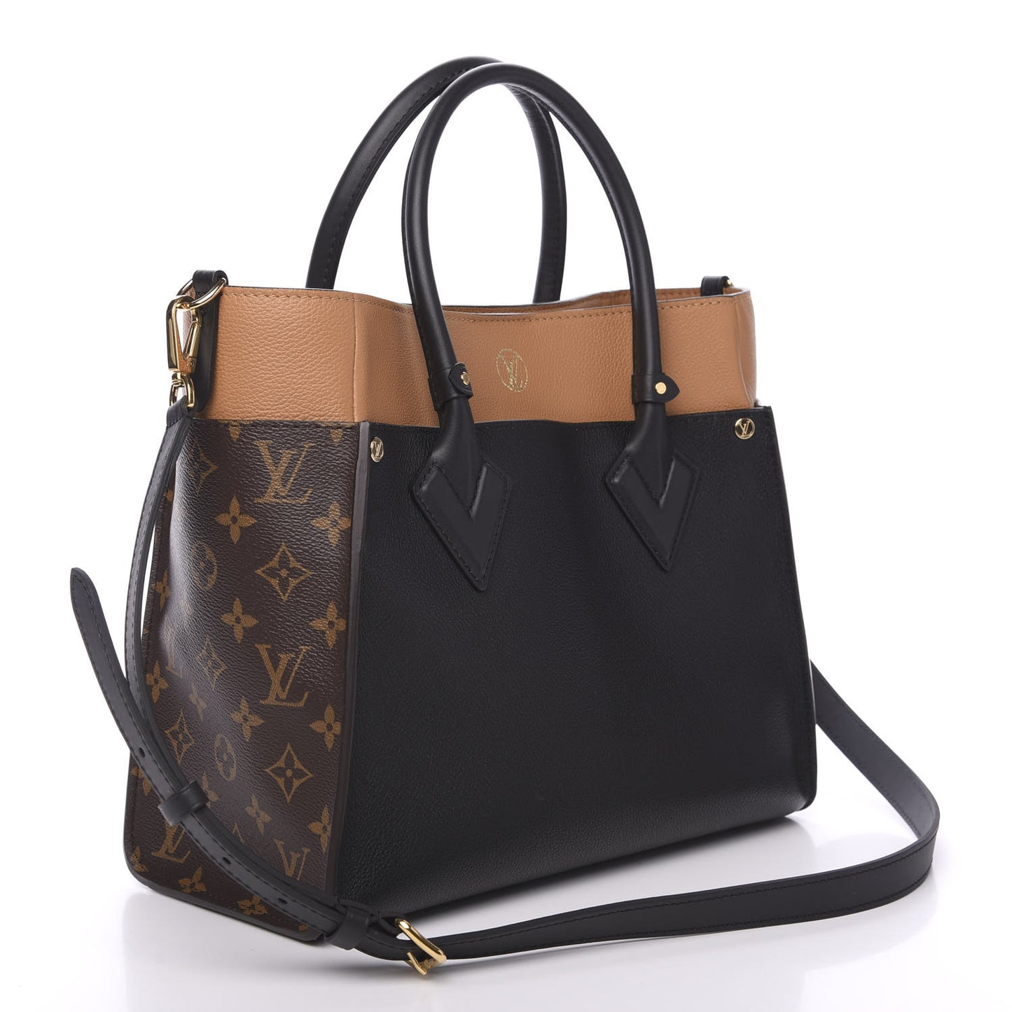 Calfskin Monogram On My Side Black