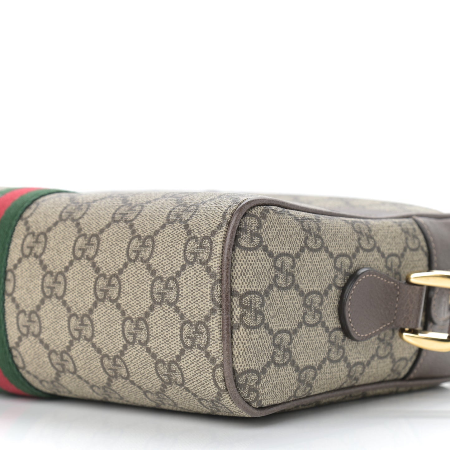 GG Supreme Monogram Web Small Ophidia Shoulder Bag Brown