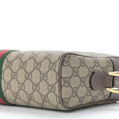 Gucci GG Supreme Monogram Web Small Ophidia Shoulder Bag Brown 9 of 9
