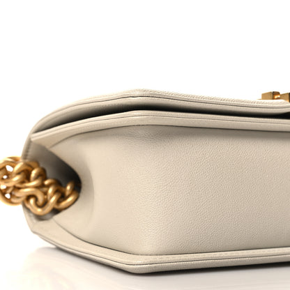 Chanel Iridescent Caviar Quilted Medium Boy Flap White 9 of 11