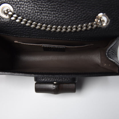 Gucci Calfskin Small Studded Miss Bamboo Shoulder Bag Black 5 of 9
