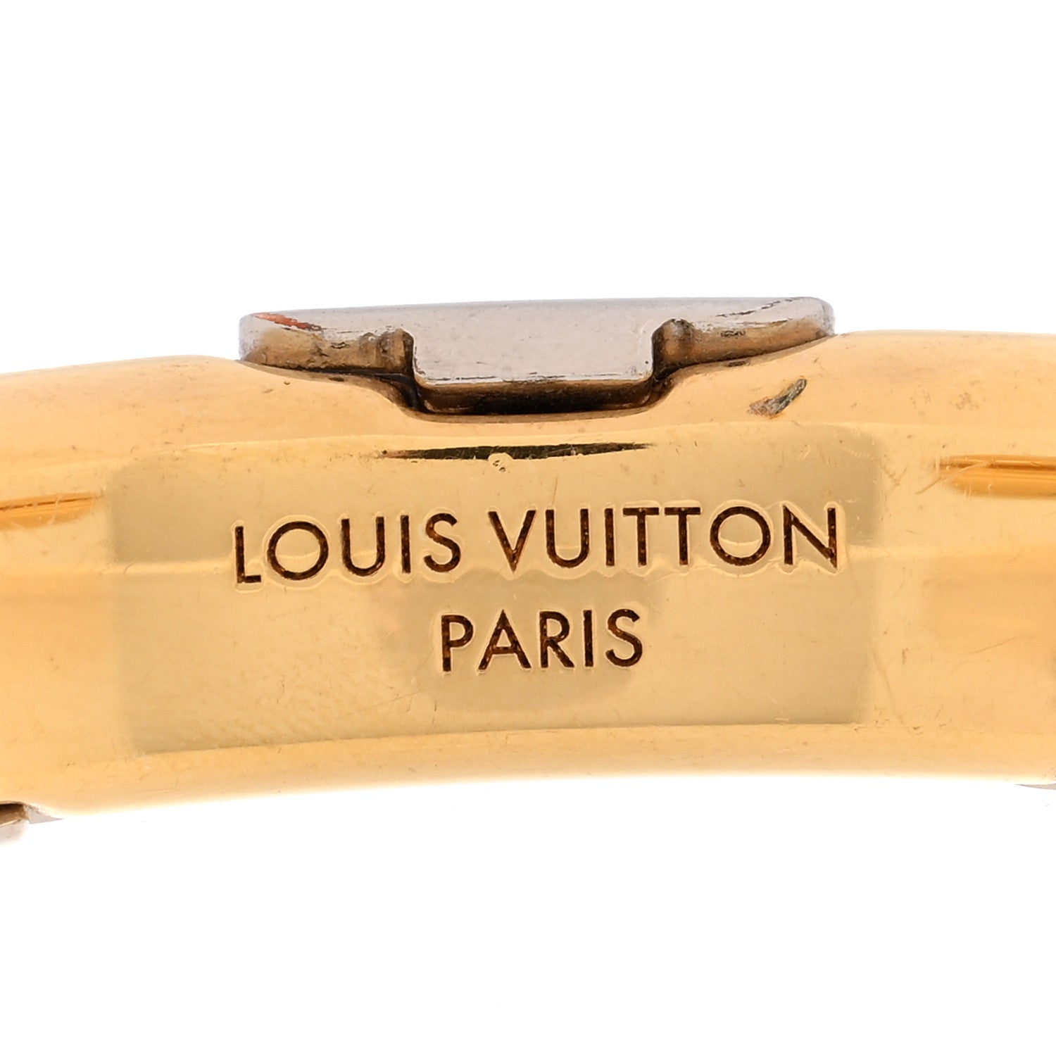 Louis Vuitton Brass Monogram Flower Cuff S Gold 4 of 5