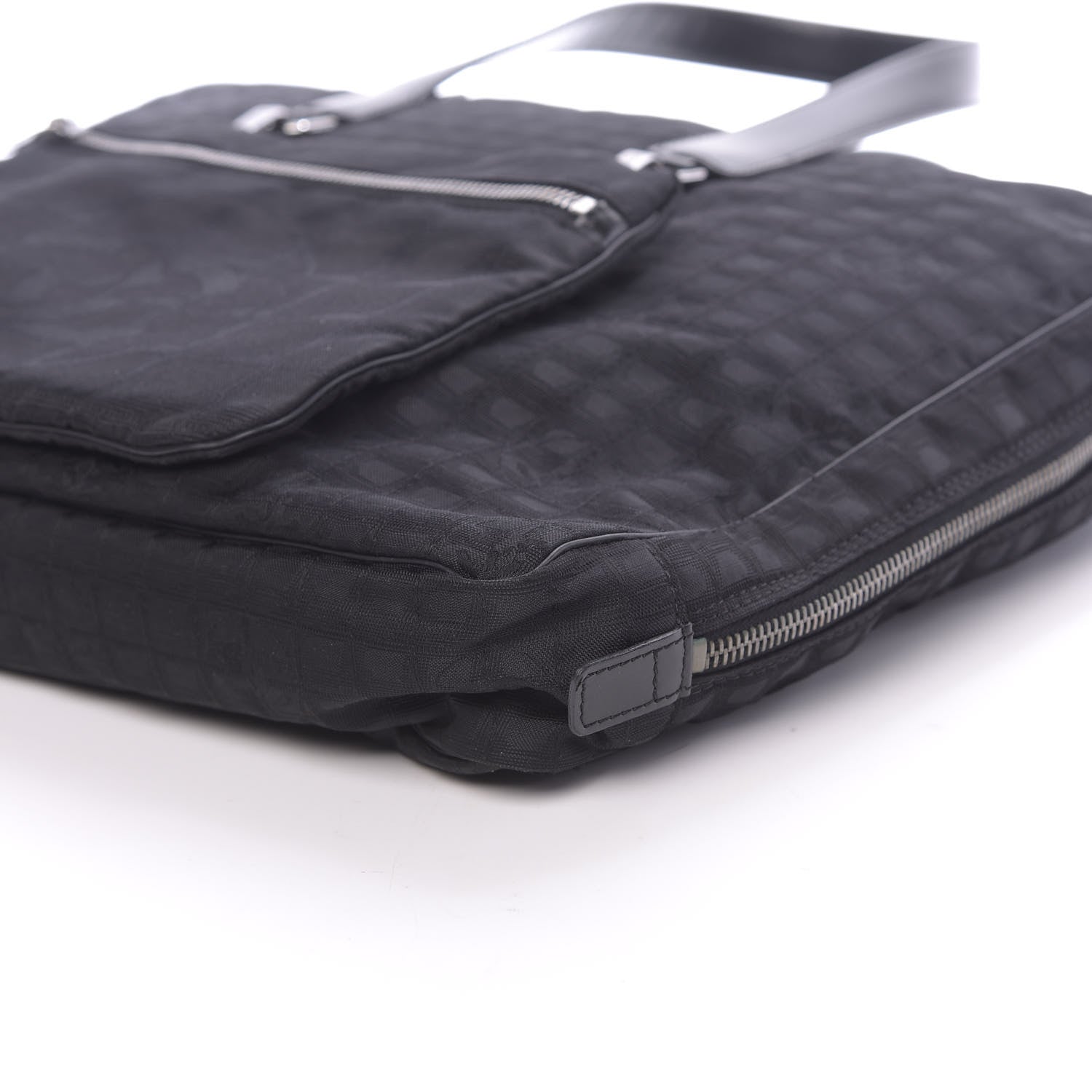 Chanel Nylon Travel CC Laptop Briefcase Black 10 of 11