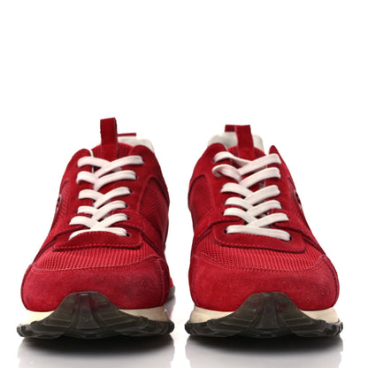 Louis Vuitton Suede Calfskin Run Away Sneakers 36 Rouge 2 of 8
