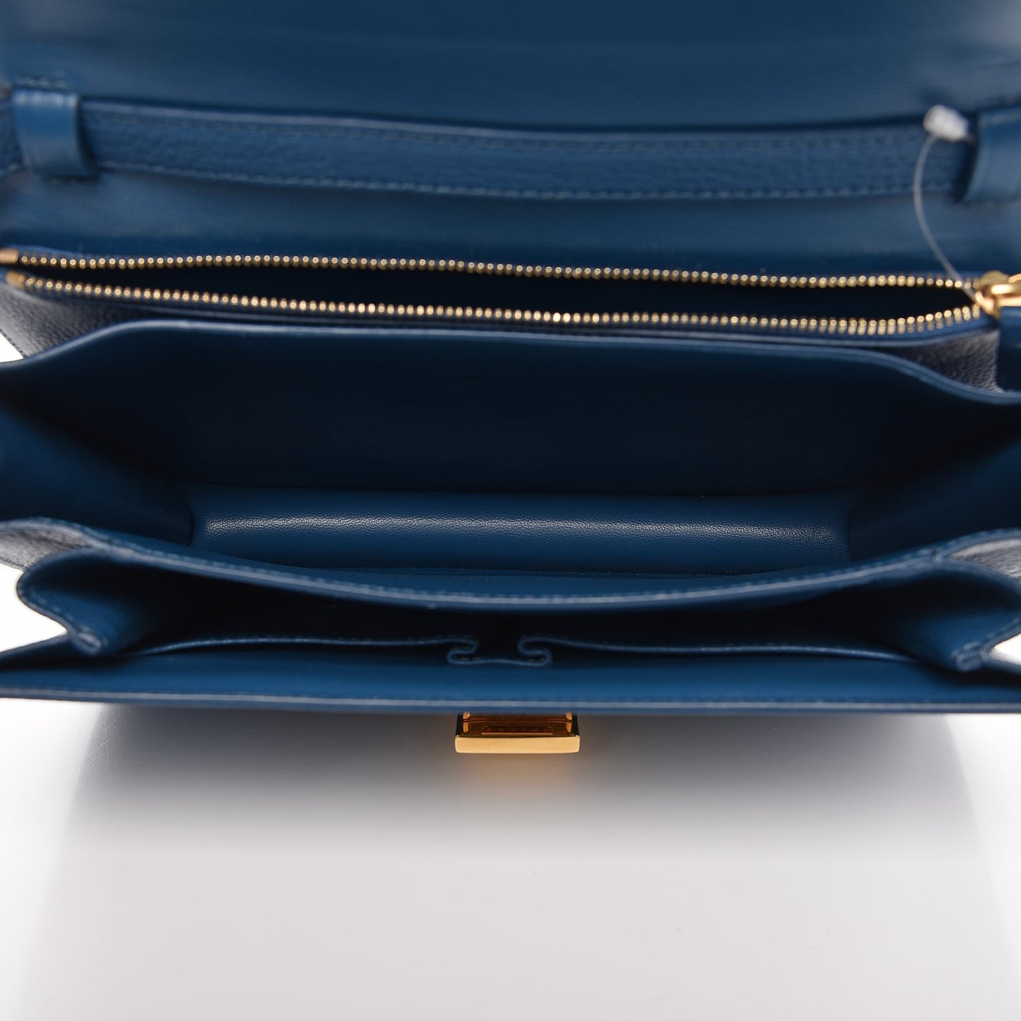 Goatskin Medium Classic Box Flap Bag Sea