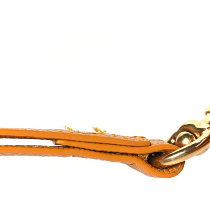 Saint Laurent Grain De Poudre Matelasse Chevron Monogram Cassandre Flap Pouch Senape Yellow 11 of 12