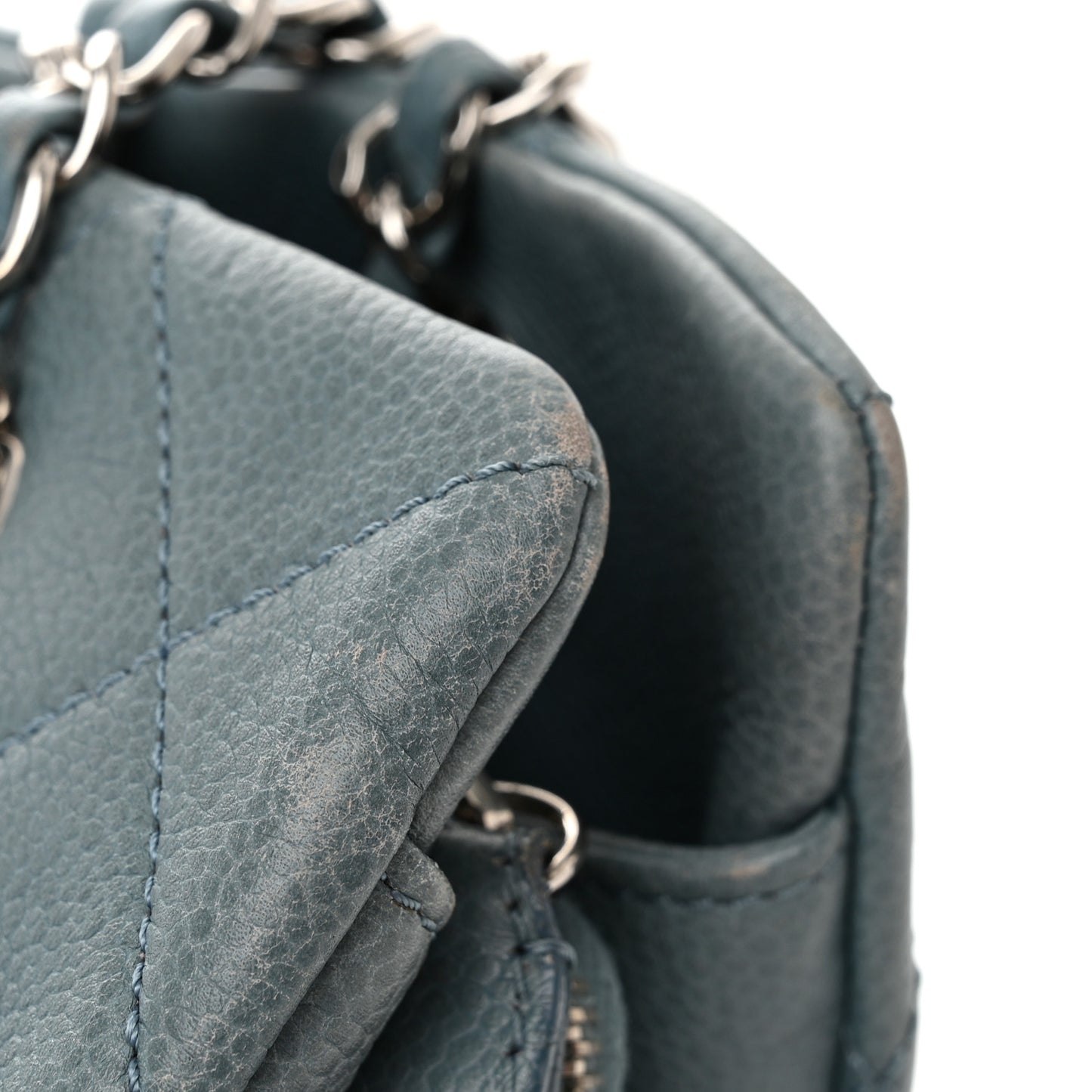 Caviar Quilted Timeless CC Tote Blue