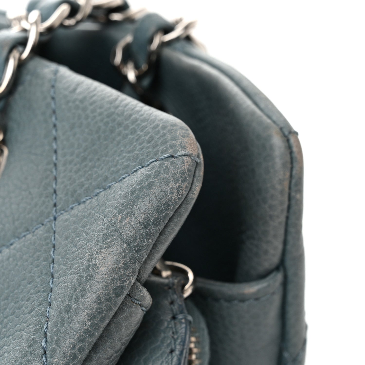 Chanel Caviar Quilted Timeless CC Tote Blue 21 of 24