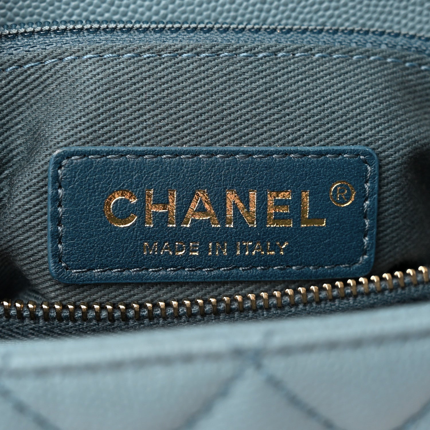 Chanel Caviar Quilted Small Coco Handle Flap Light Blue 6 of 12