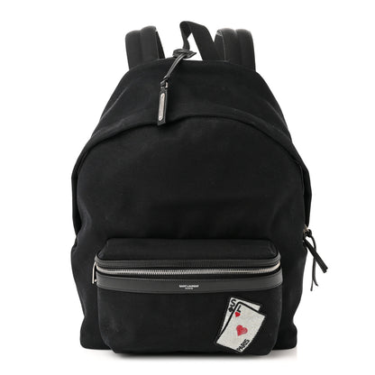 Saint Laurent Canvas SL Playing Cards City Backpack Black 1 of 11