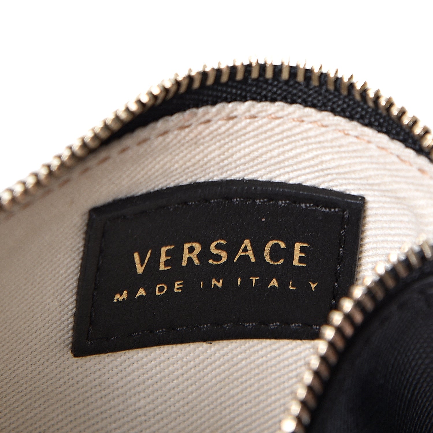 Versace Saffiano Calfskin Medusa Coin Pouch Black 5 of 8