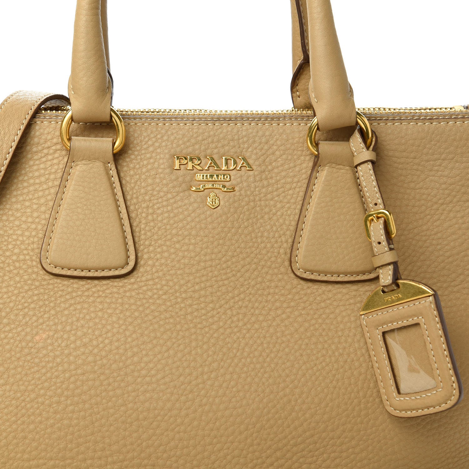 Prada Vitello Daino Zip Tote Sughero 11 of 12