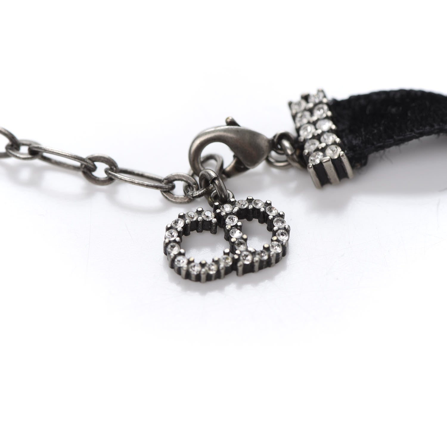 Christian Dior Velvet Crystal J’Adior Choker Necklace Black 6 of 7